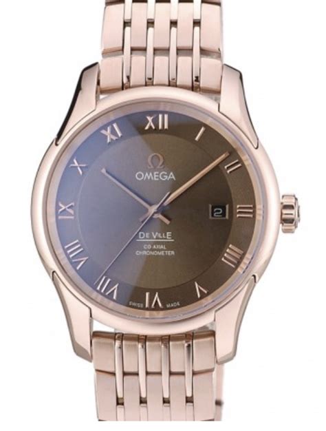 omega deville rose gold replica